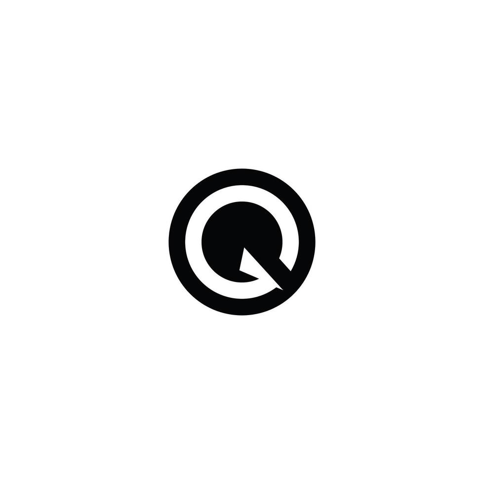 Initial letter qg logo or gq logo vector design template