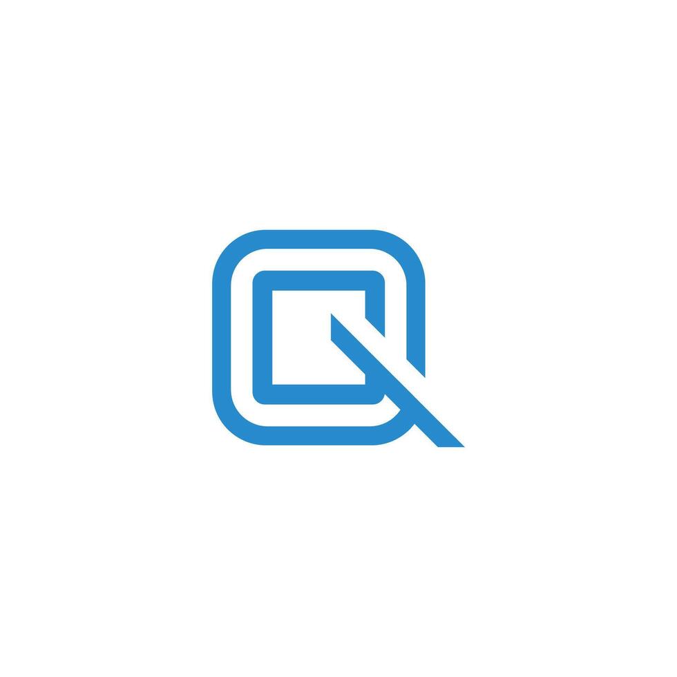 Initial letter qg logo or gq logo vector design template