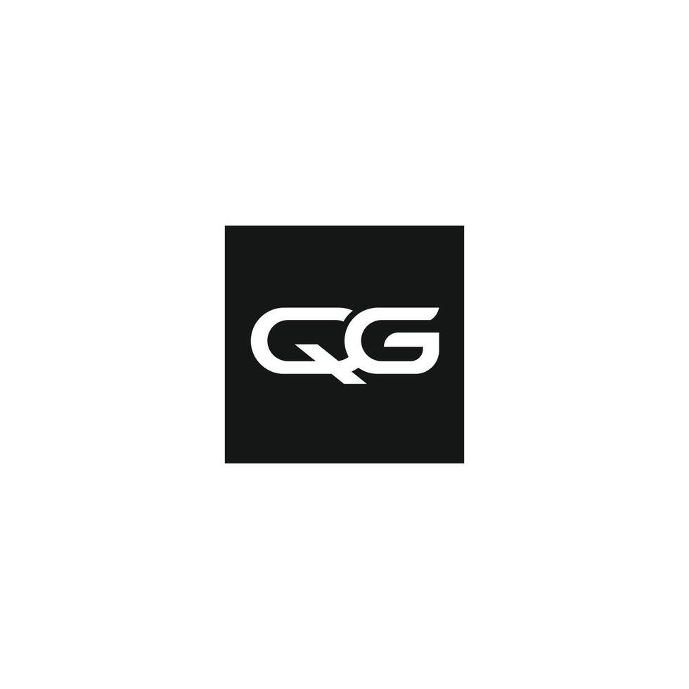 Initial letter qg logo or gq logo vector design template