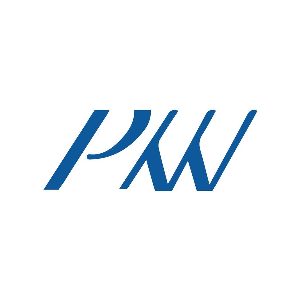 Initial letter wp or pw logo vector design template