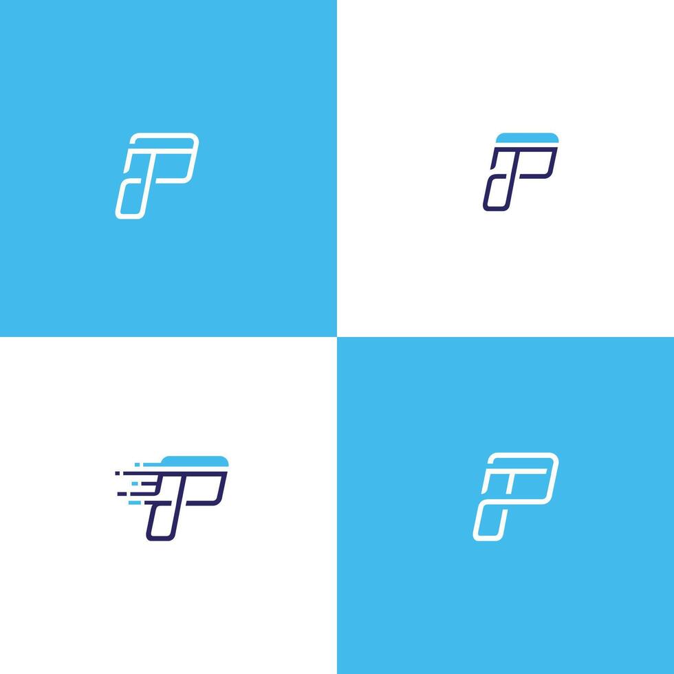 pt letter logo design. tpLetter Logo Monogram Design Element Template vector