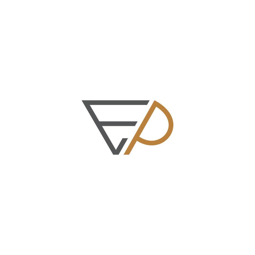 Alphabet Initials logo PE, EP, P and E vector
