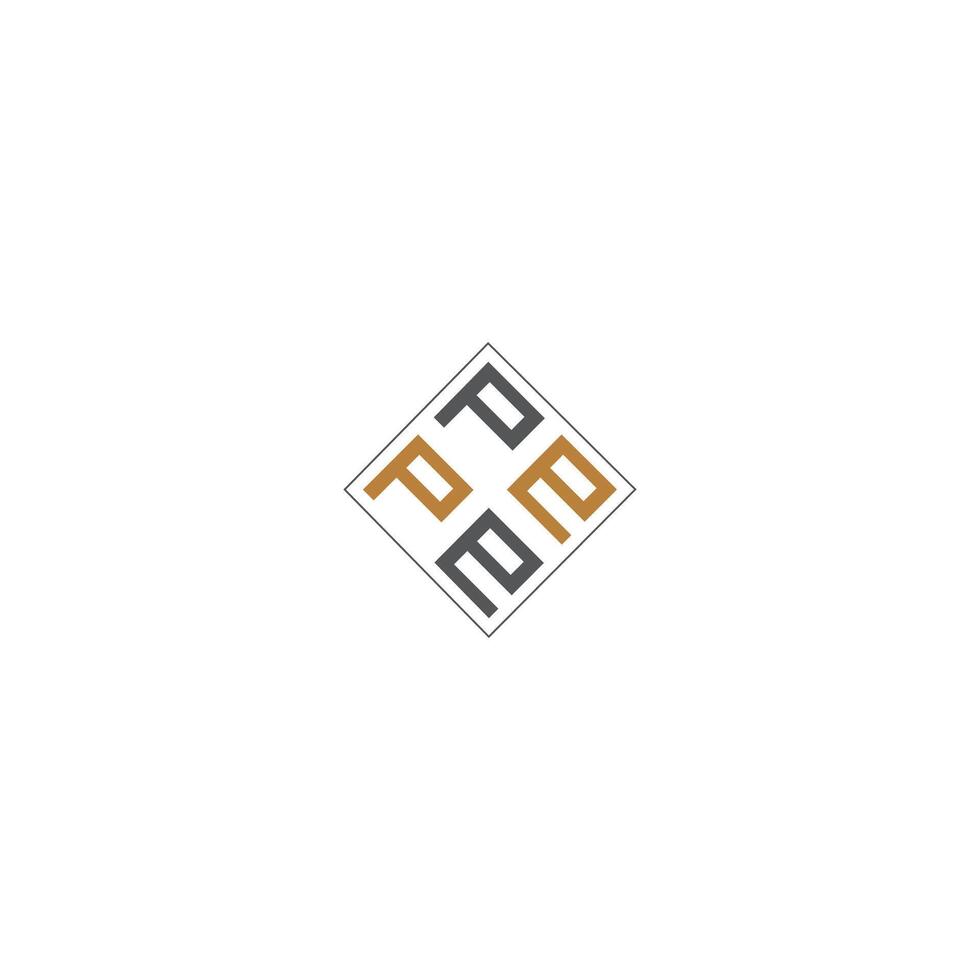 Alphabet Initials logo PE, EP, P and E vector
