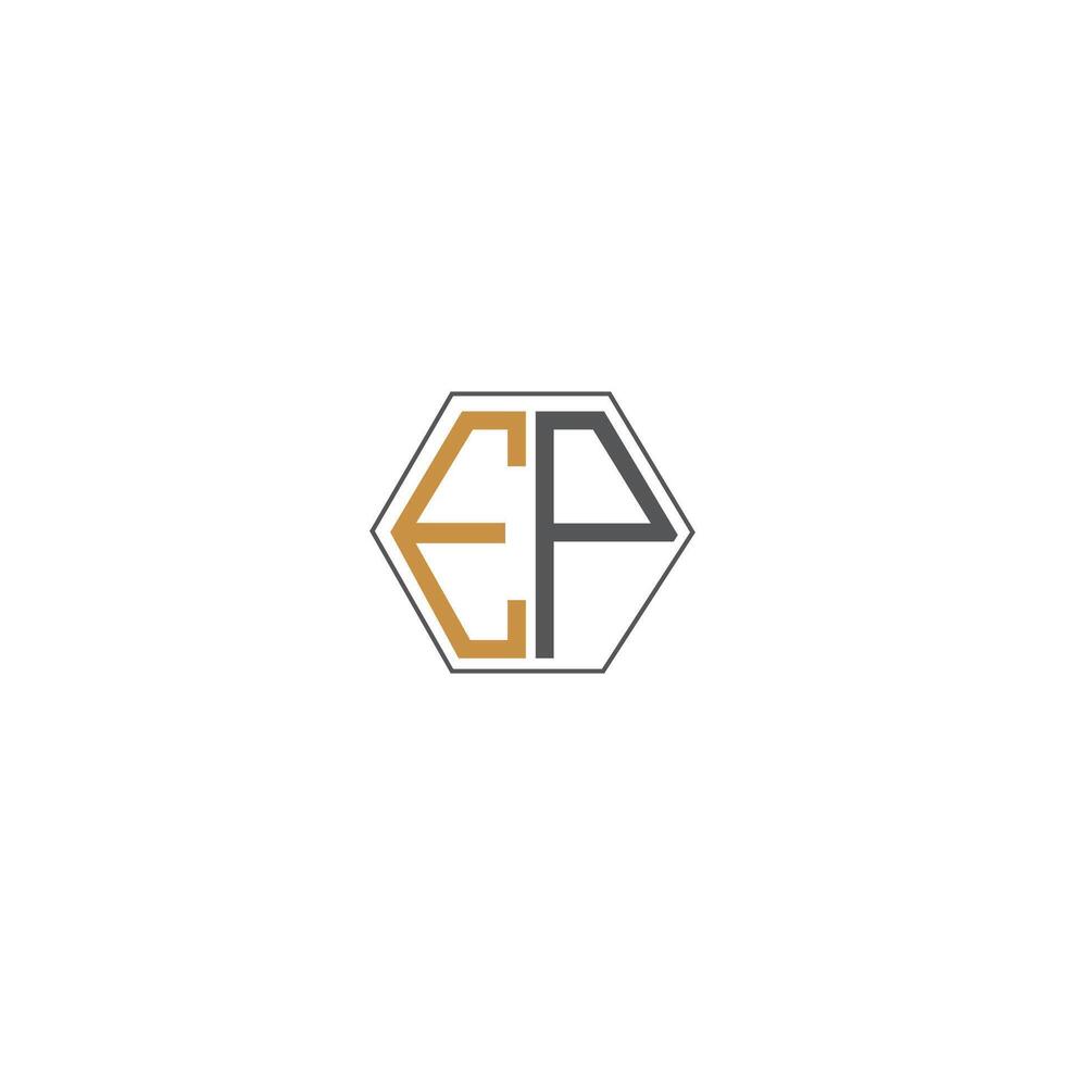 Alphabet Initials logo PE, EP, P and E vector