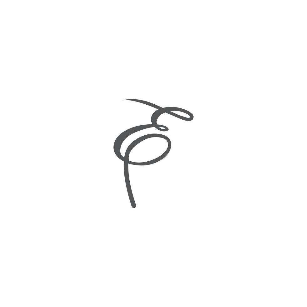 Alphabet Initials logo PE, EP, P and E vector