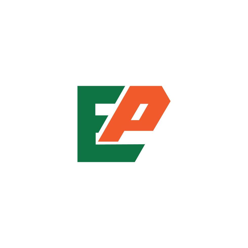 Alphabet Initials logo PE, EP, P and E vector