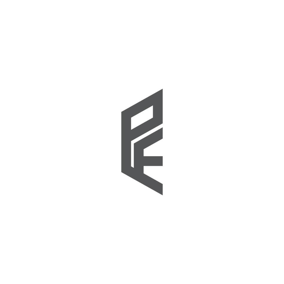 Alphabet Initials logo PE, EP, P and E vector