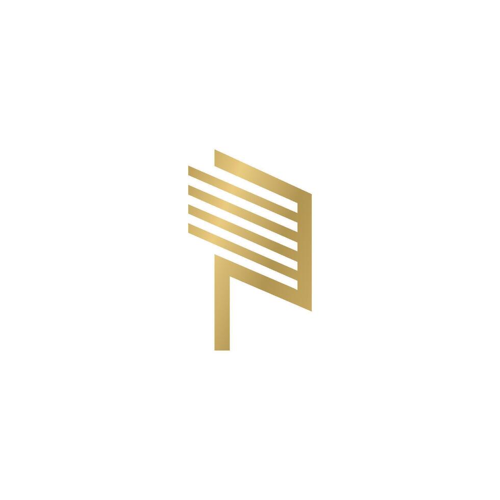 Initial letter pp logo or p logo vector design template