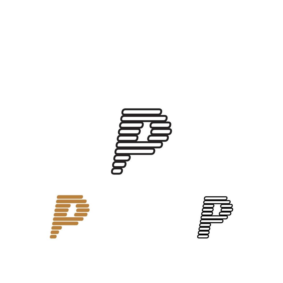 Initial letter pp logo or p logo vector design template