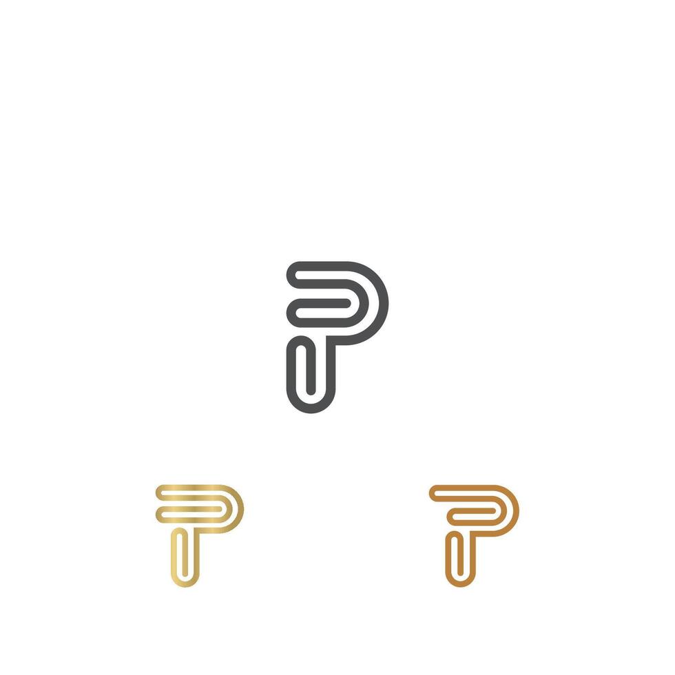 Initial letter pp logo or p logo vector design template