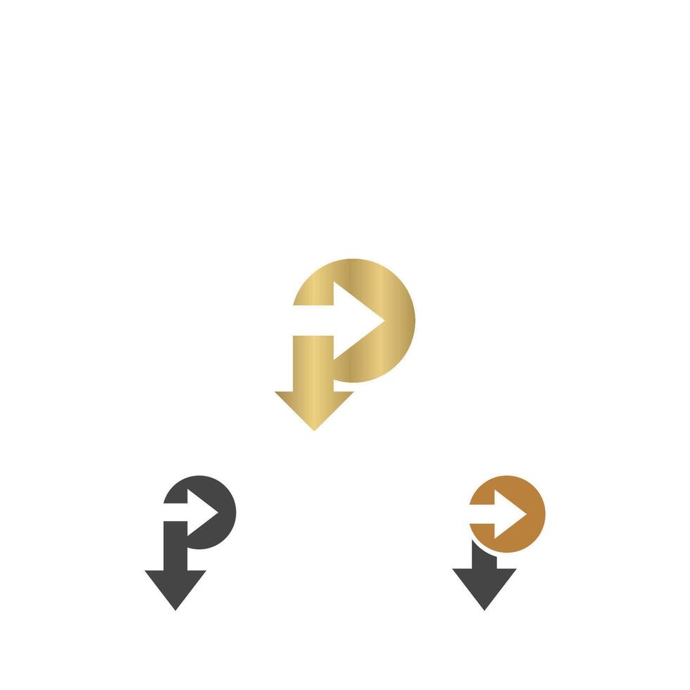 Initial letter pp logo or p logo vector design template