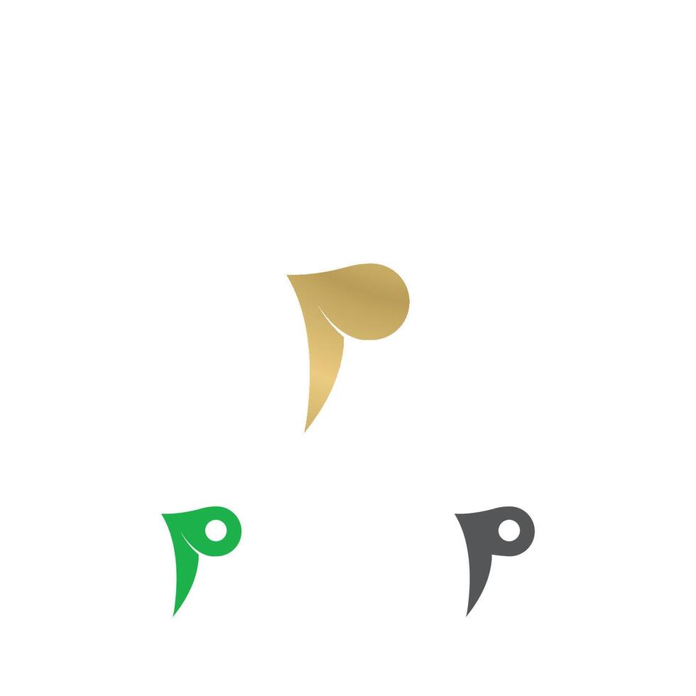 Initial letter pp logo or p logo vector design template