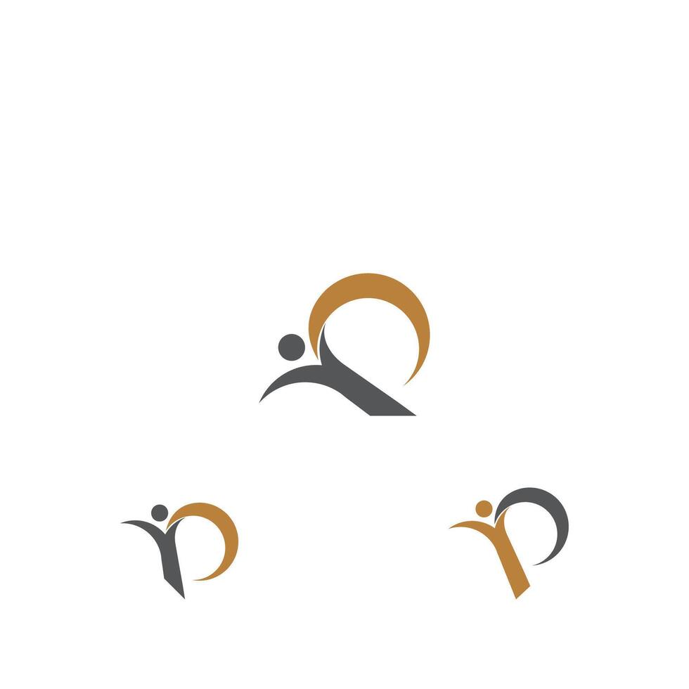 Initial letter pp logo or p logo vector design template