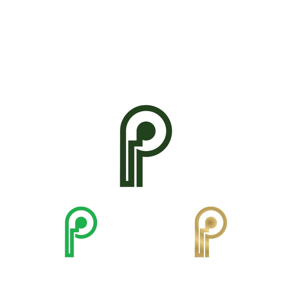 Initial letter pp logo or p logo vector design template