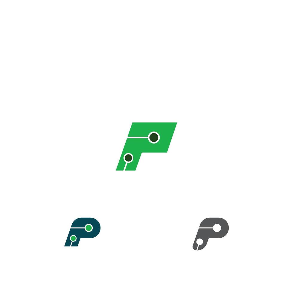 Initial letter pp logo or p logo vector design template