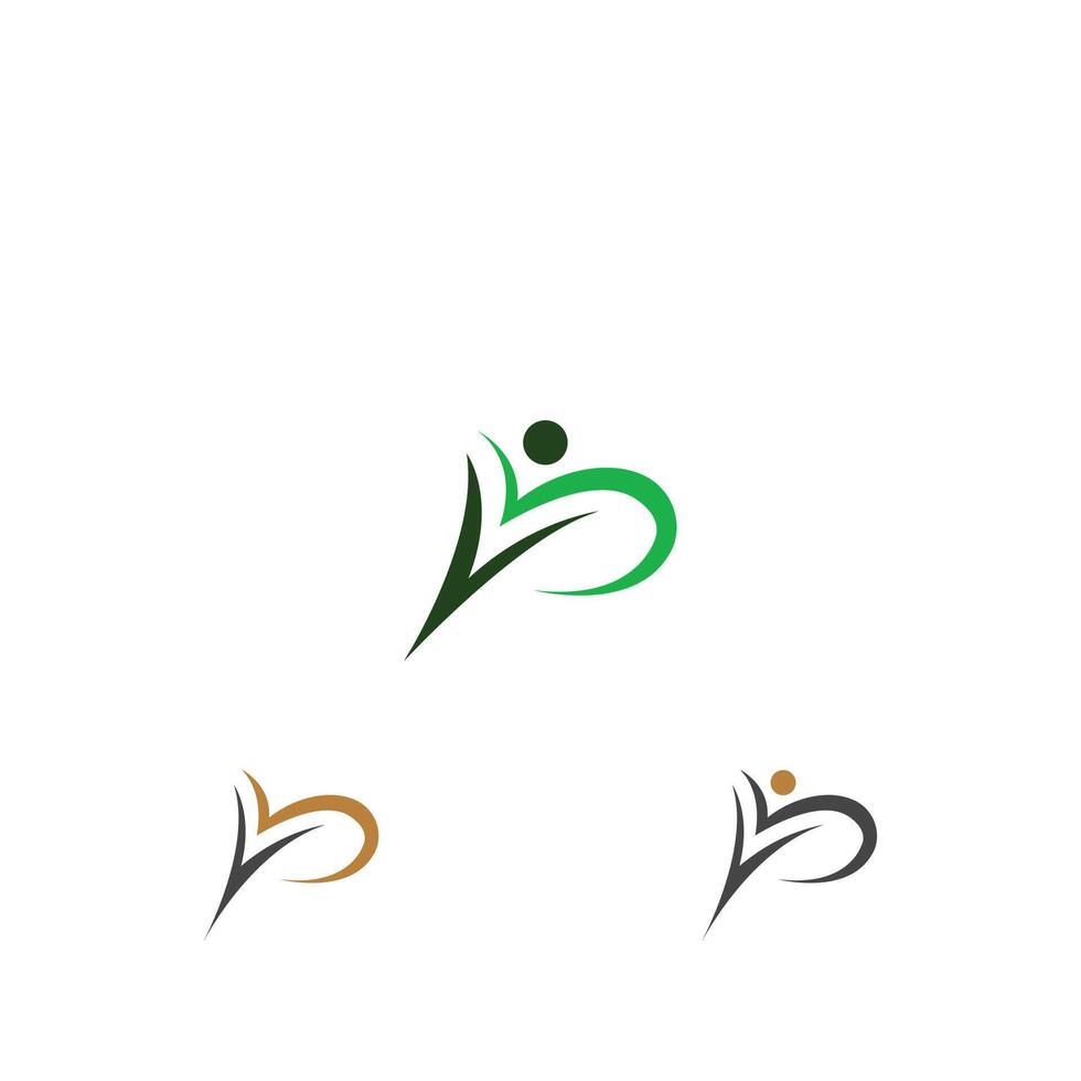 Initial letter pp logo or p logo vector design template