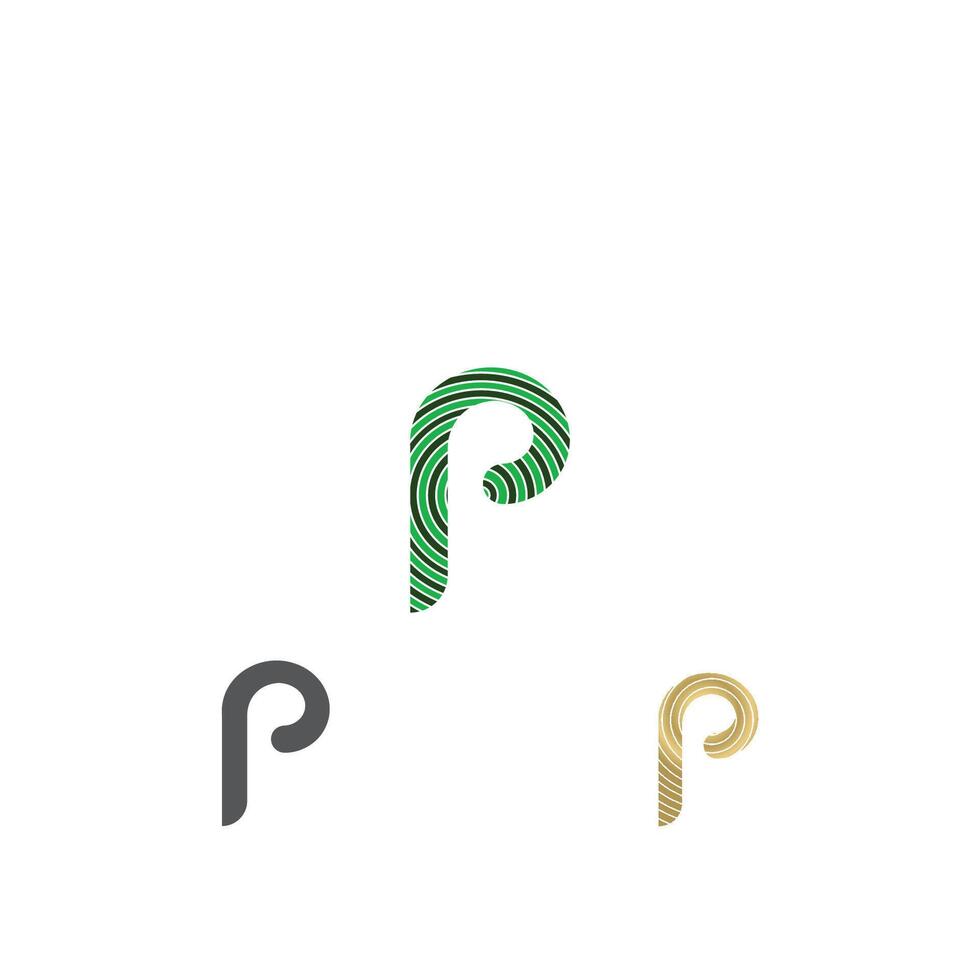 Initial letter pp logo or p logo vector design template