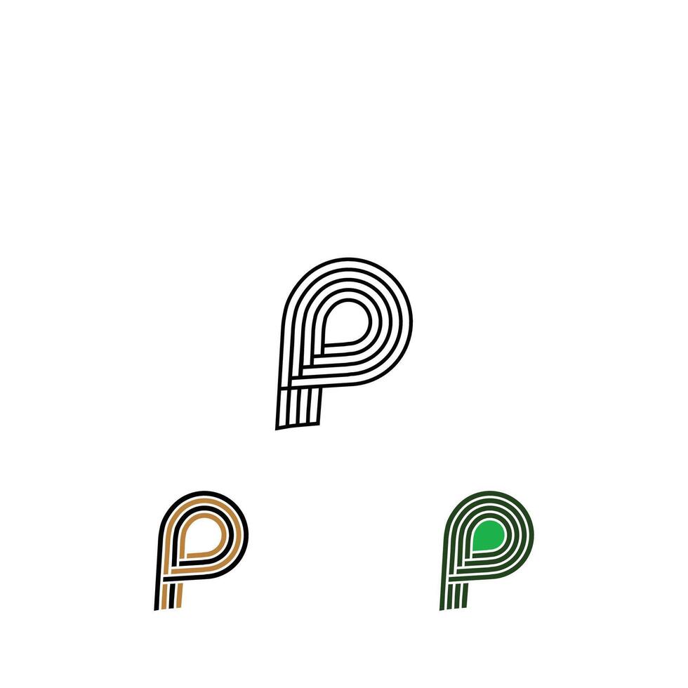 Initial letter pp logo or p logo vector design template