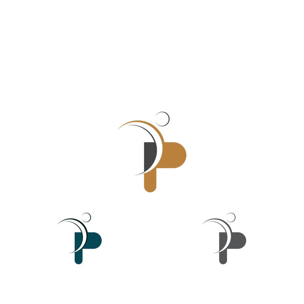 Initial letter pp logo or p logo vector design template