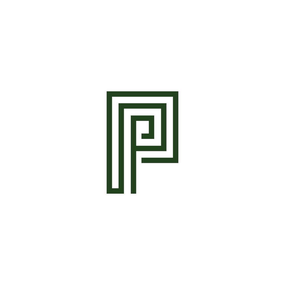 Initial letter pp logo or p logo vector design template