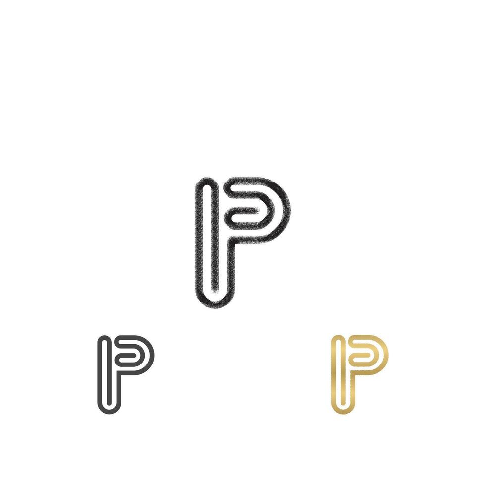 Initial letter pp logo or p logo vector design template