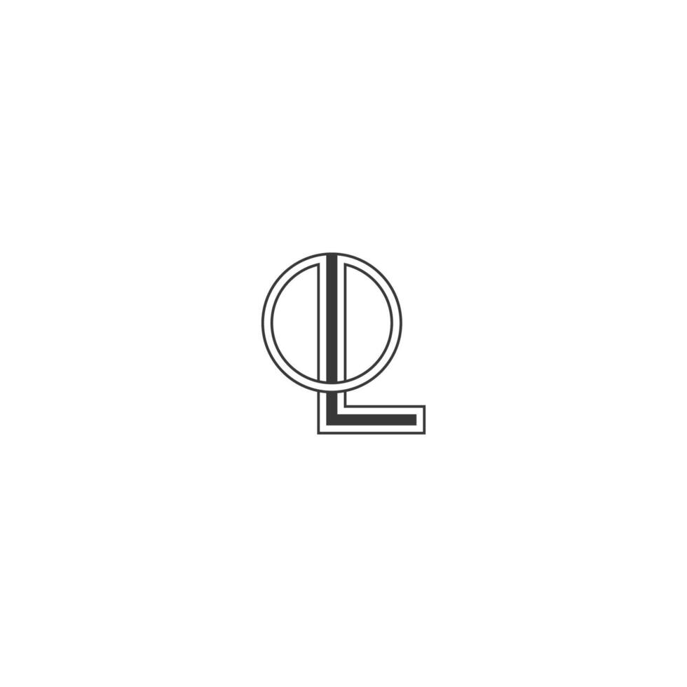 Alphabet letters Initials Monogram logo LO, OL, L and O vector