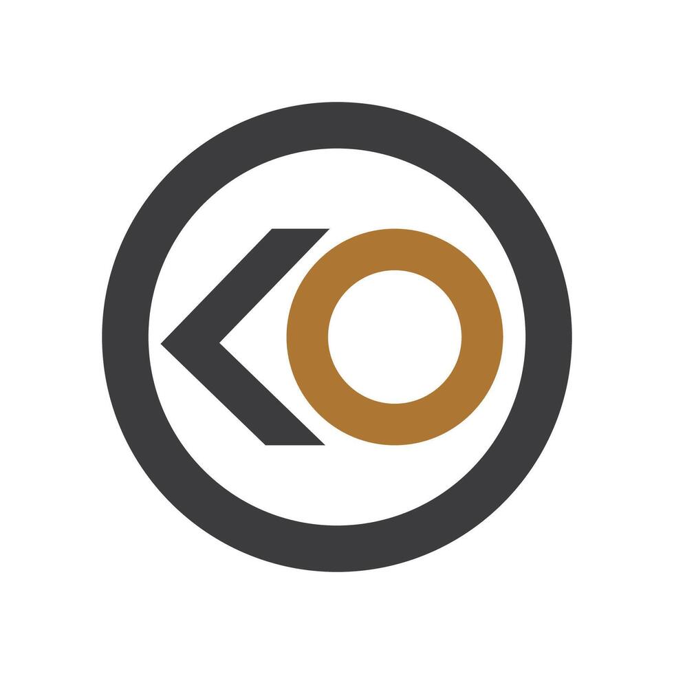 inicial letra ko logo o Okay logo vector diseño modelo