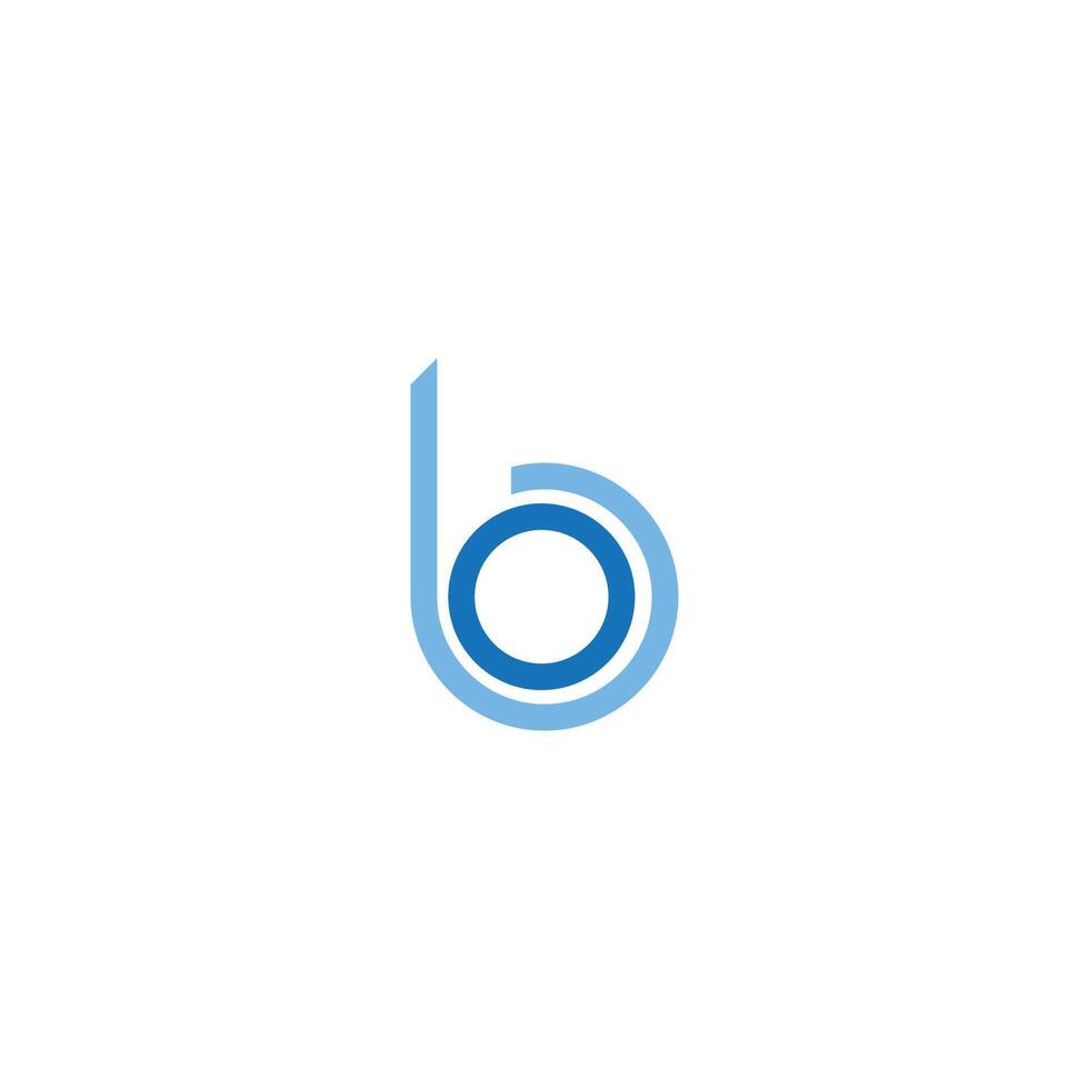 Initial letter ob or bo logo vector design template