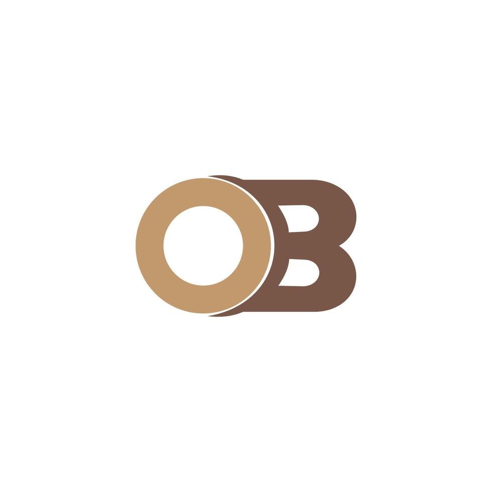 Initial letter ob or bo logo vector design template