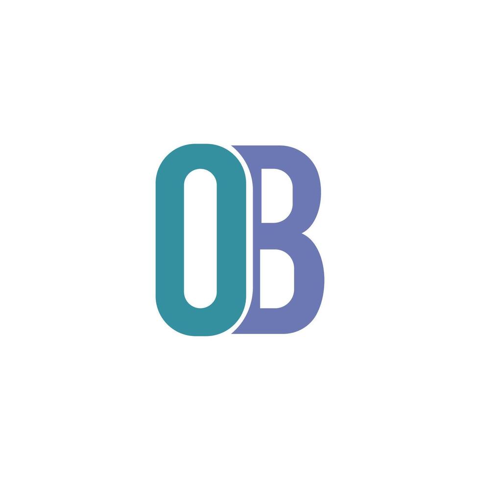 Initial letter ob or bo logo vector design template