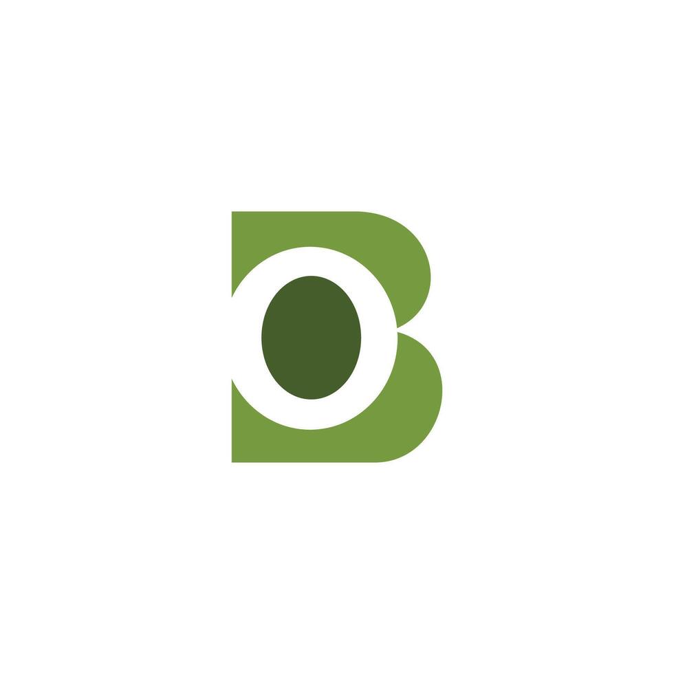 Initial letter ob or bo logo vector design template