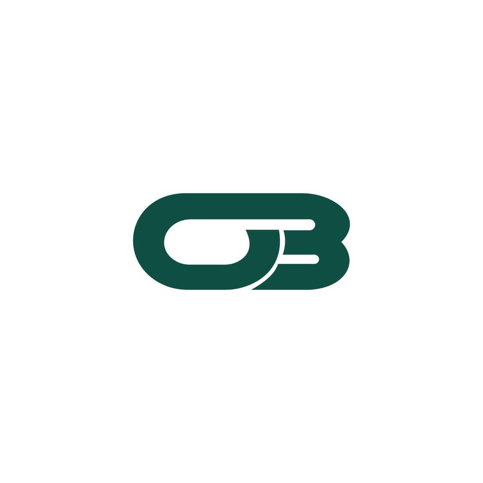 Initial letter ob or bo logo vector design template