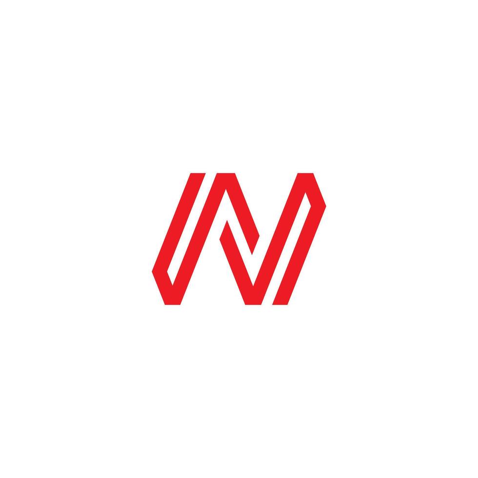 Initial letter nv logo or vn logo vector design template