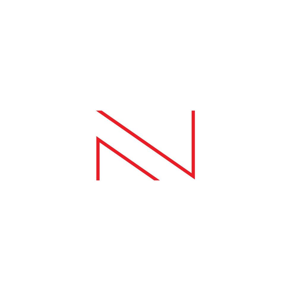 Initial letter nv logo or vn logo vector design template