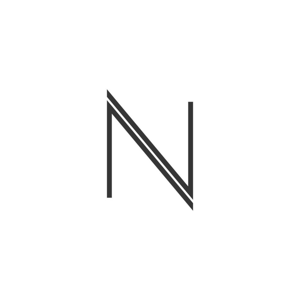 Initial letter nv logo or vn logo vector design template