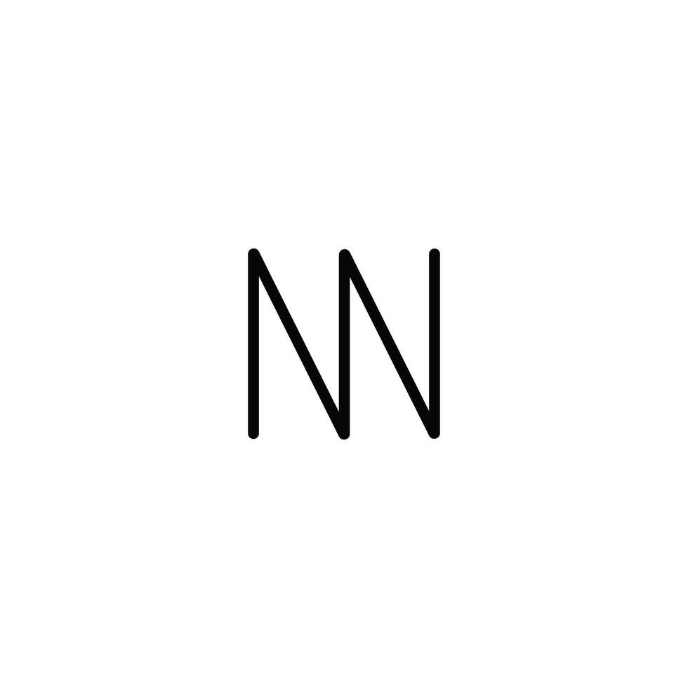 Initial letter nv logo or vn logo vector design template