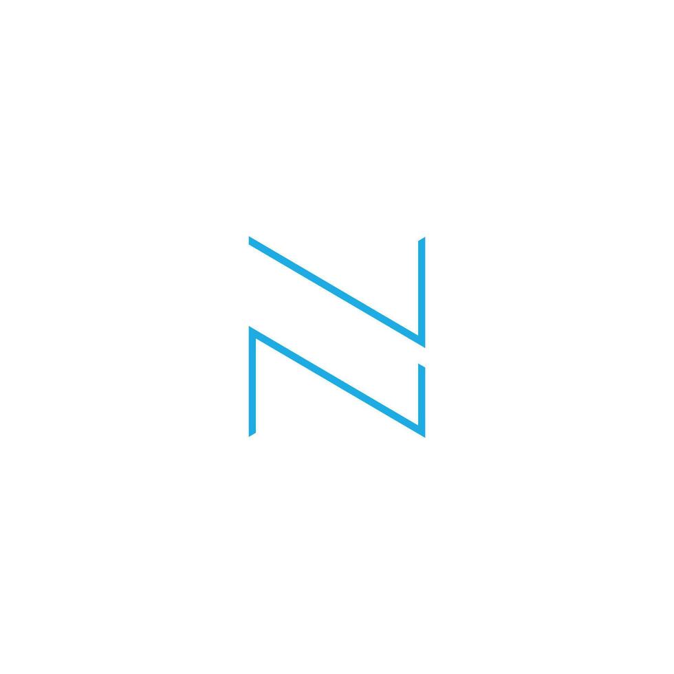 Initial letter nv logo or vn logo vector design template