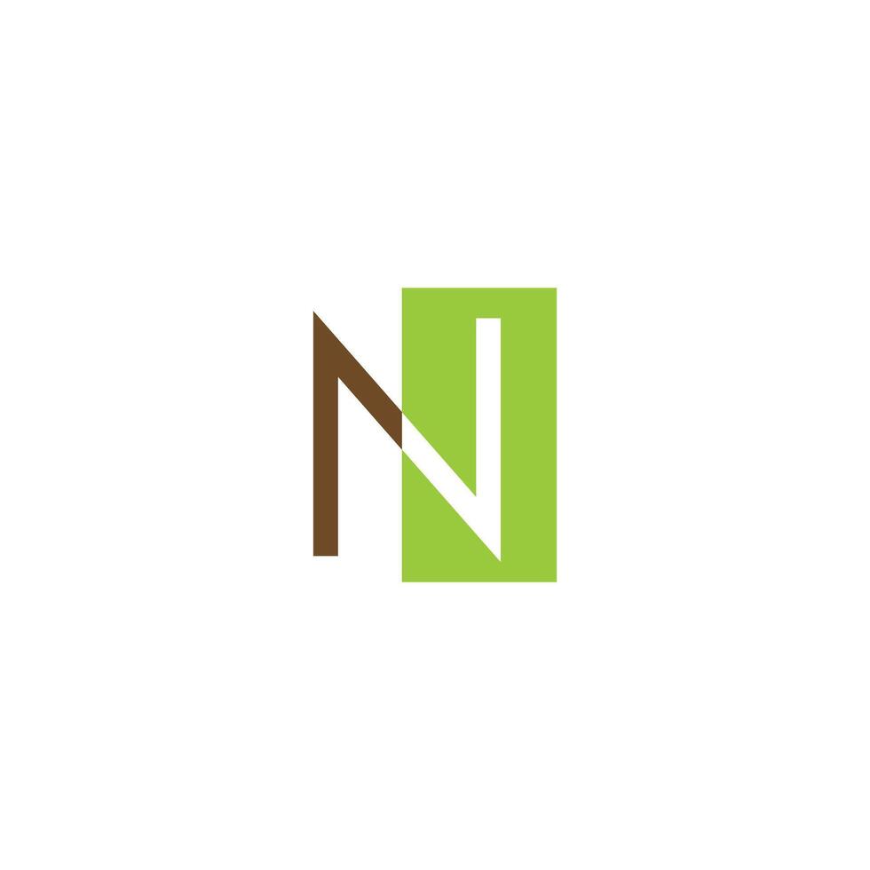 Initial letter nv logo or vn logo vector design template