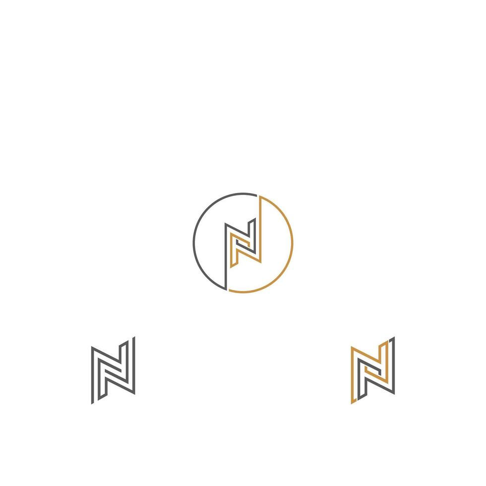 N logo or NN logo and icon design vector