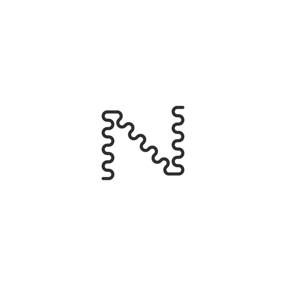 N logo or NN logo and icon design vector