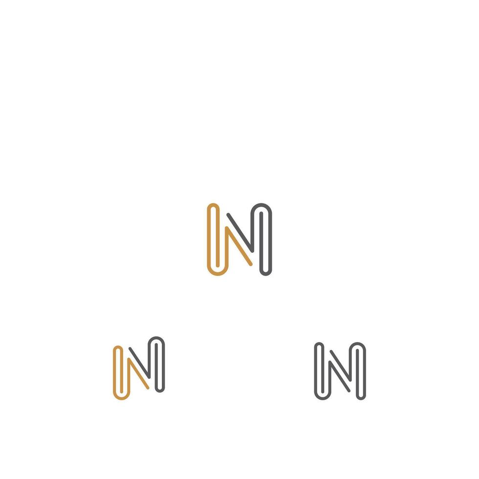 norte logo o nn logo y icono diseño vector