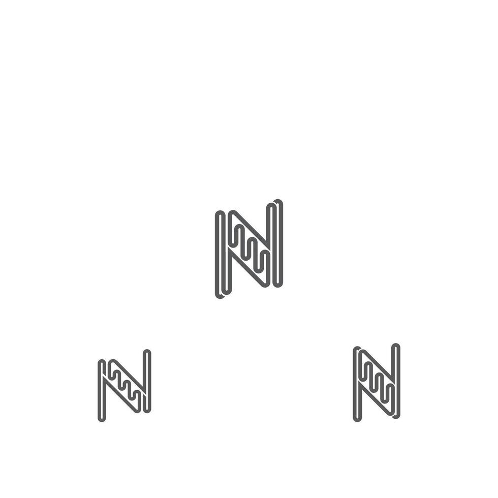 N logo or NN logo and icon design vector