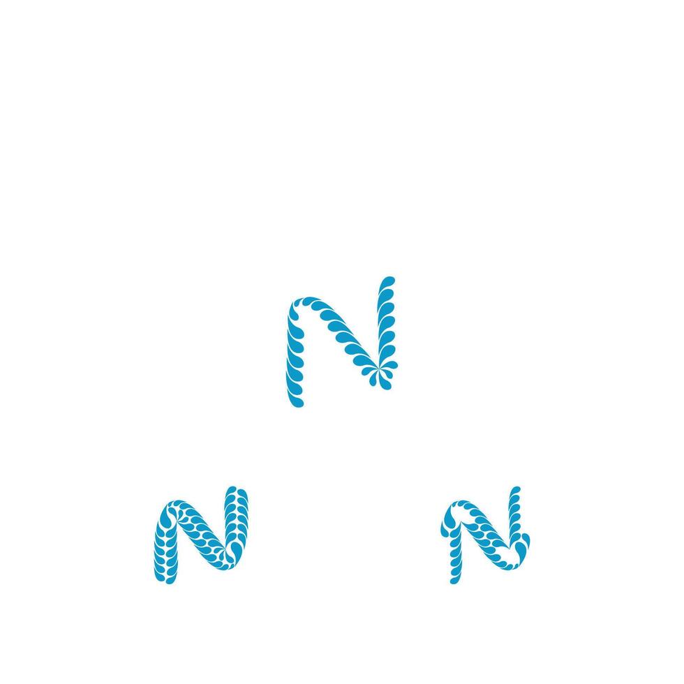 N logo or NN logo and icon design vector