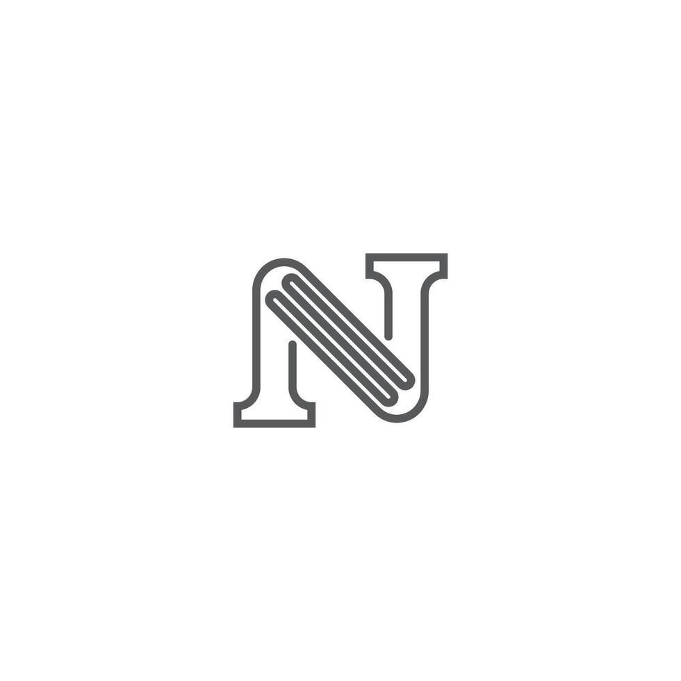 N logo or NN logo and icon design vector