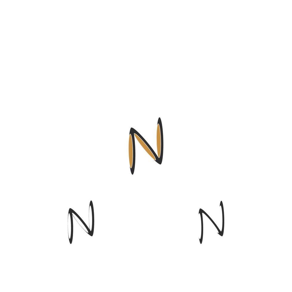 N logo or NN logo and icon design vector