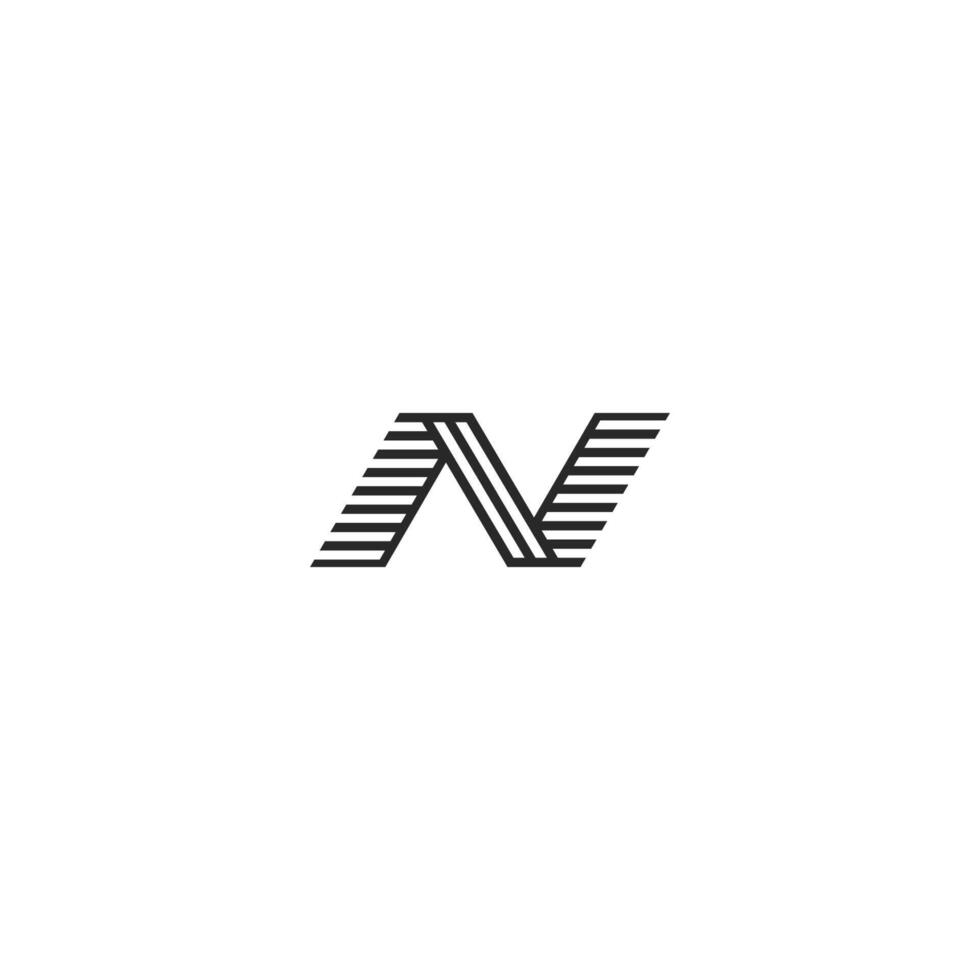 N logo or NN logo and icon design vector