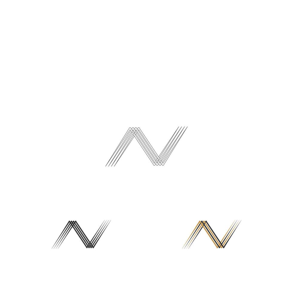 N logo or NN logo and icon design vector