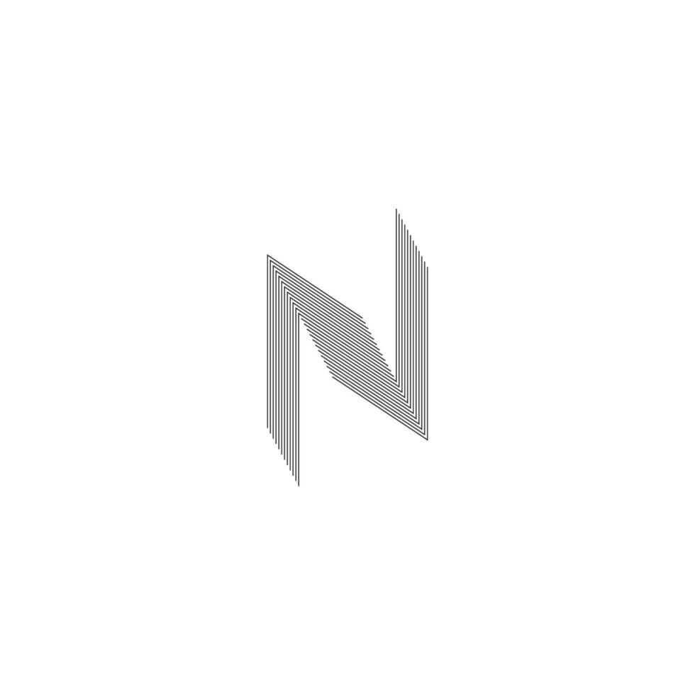 N logo or NN logo and icon design vector