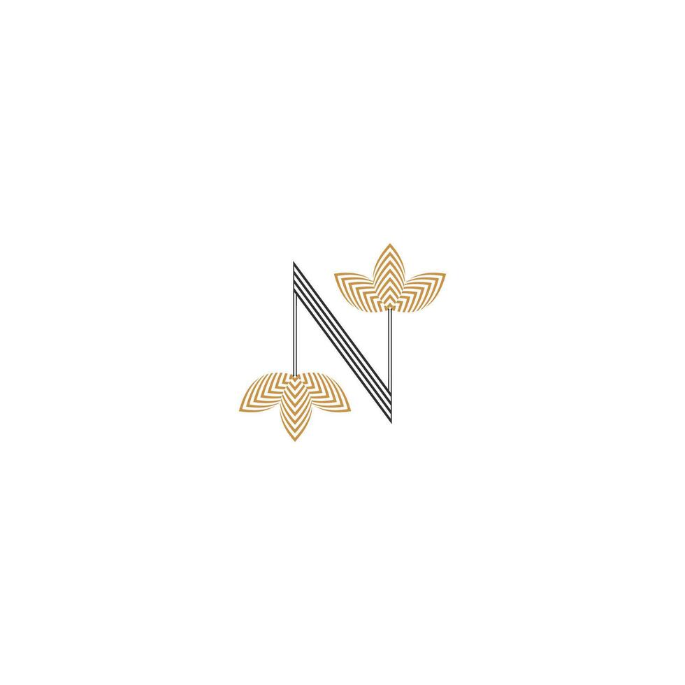 N logo or NN logo and icon design vector