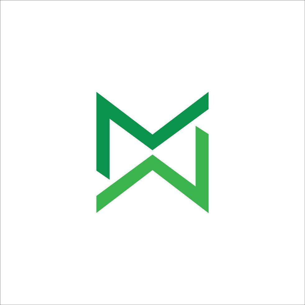Initial letter wm logo or mw logo vector design template